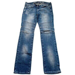 Converse One Star The Motocross Womens Blue Denim Jeans Stylish Leg Stitch Size